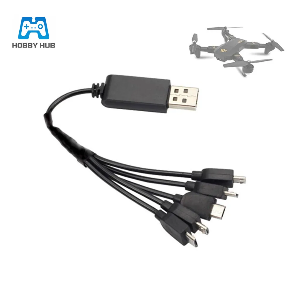 5 In 1 Caricatore Per Visuo Xs809W Xs809 Xs809Hw Multi-Cavo Di Ricarica Elicottero Accssory Rc Drone Kit Drone Di Ricambio Parti