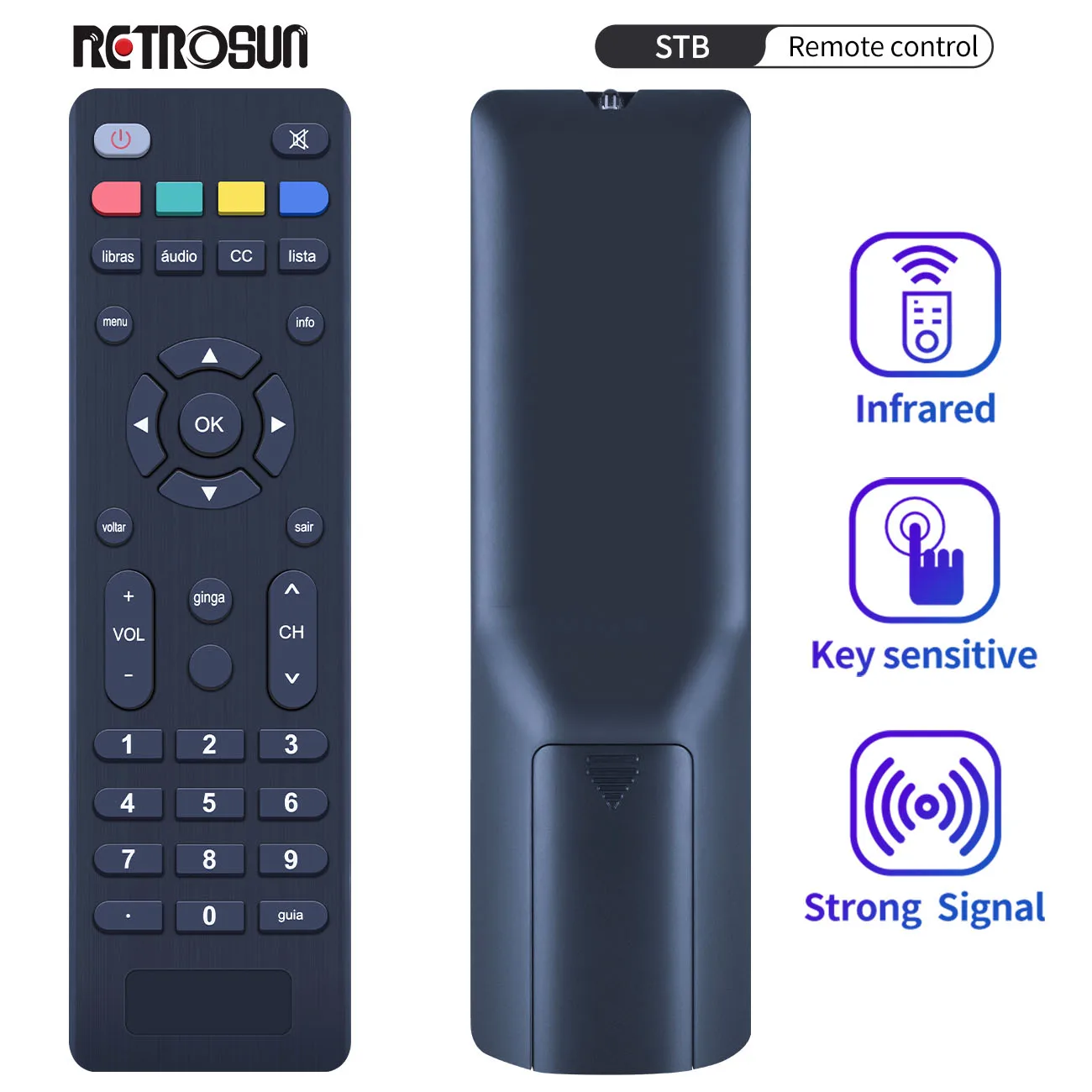 Nuovo Telecomando Per Positivo Stb-4141 W-7491 Vc-A8202 Le-7491 Fbg-8053 Sky-8053 Stb 2341 Tv Box