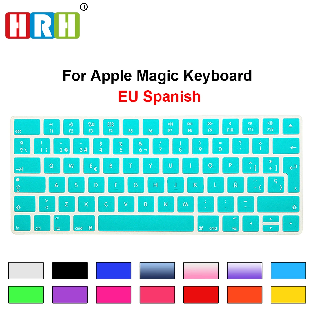 Hrh Slim Esp Cover Per Tastiera Spagnola Skin In Silicone Per Apple Magic Wireless Bluetooth Keyboard Mla22Ll/A (A1644,2015 Rilasciato)
