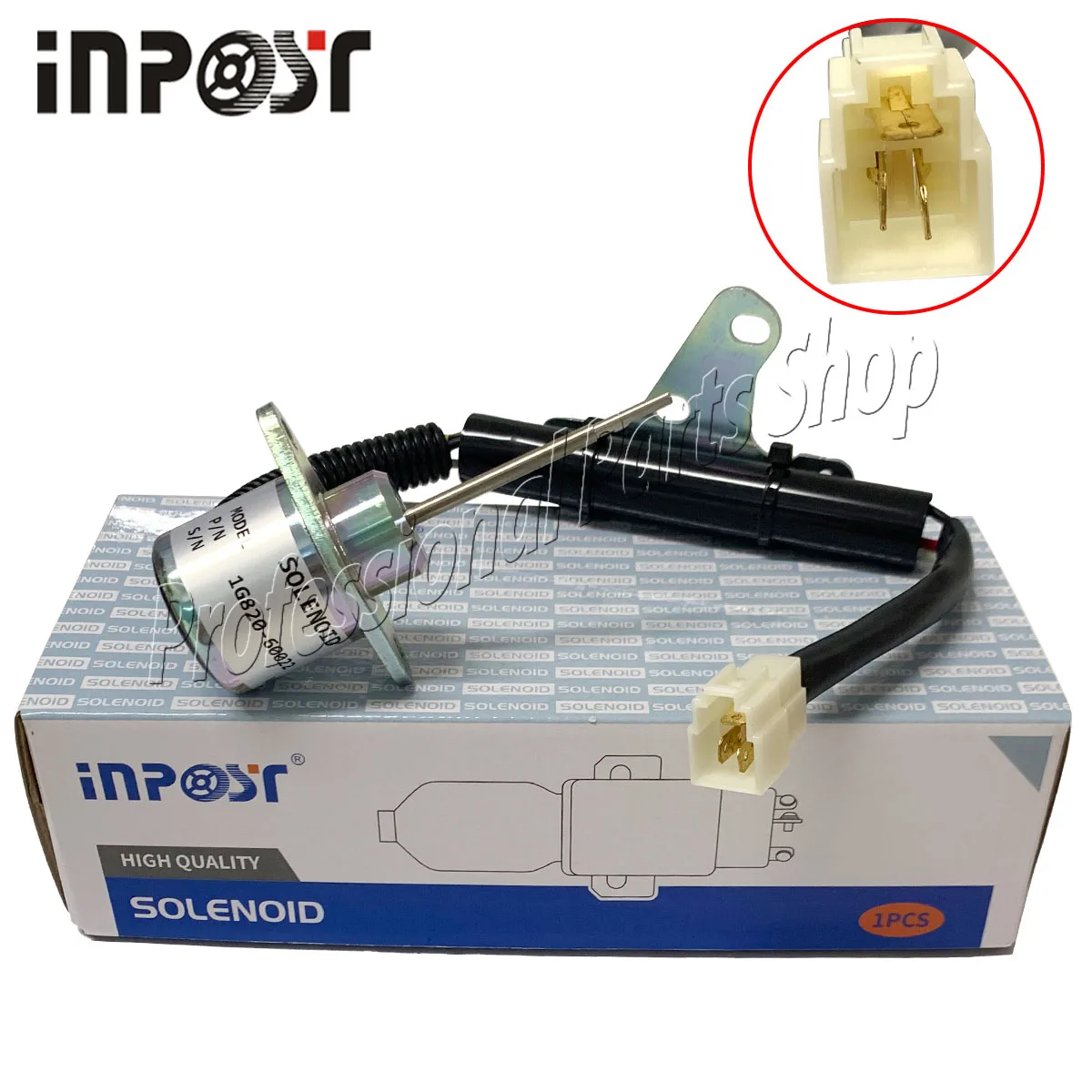 1G820-60022 12V Shutoff Solenoid Valve 1G820-60012 1G820-60020 For Kubota