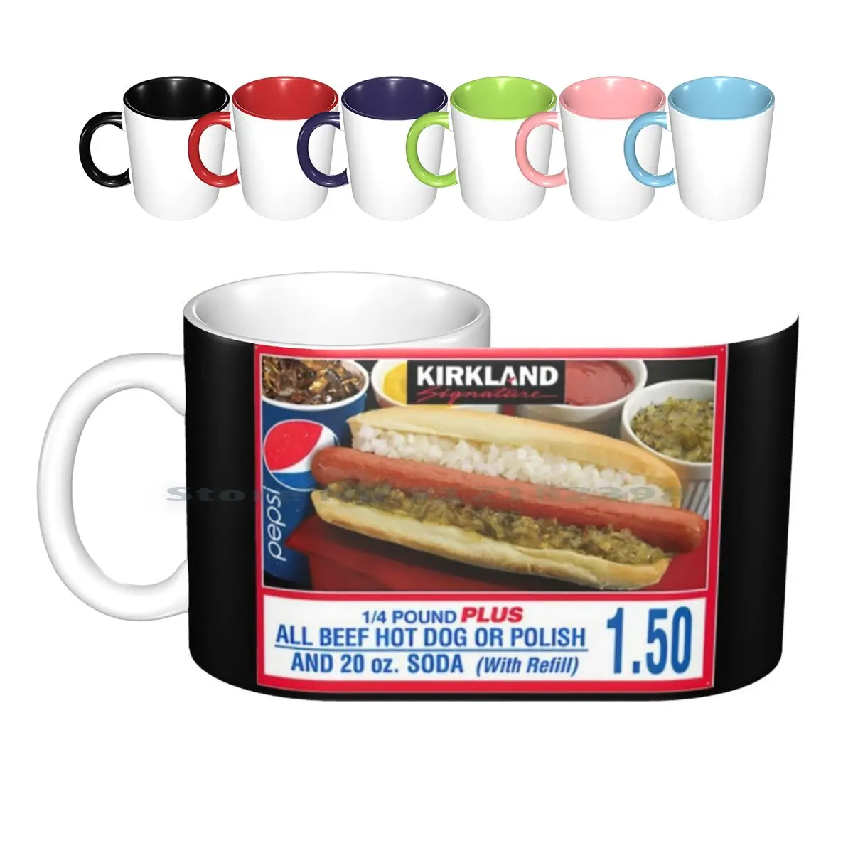 Hotdog $1.50 Tazze In Ceramica Tazze Da Caffè Tazza Da Tè Al Latte Kirkland Creative Trending Vintage Gift Bottle Cup
