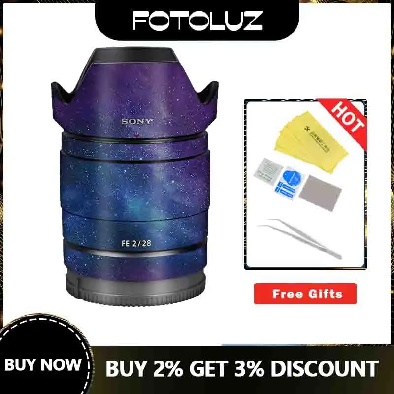 Sony Fe 28Mm F2 Gm Lens Skin Camera Lens Decal Sticker Wrap Pellicola Protettiva Custodia Protettiva Antigraffio Impermeabile