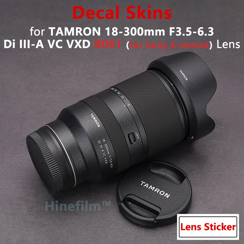 Tamron 18300 Fe Mount Lens Decal Skin Per Tamron 18-300Mm F/3.5-6.3 Di Iii-A Vc Vxd Per Sony Mount Lens Stickers Wrap Cover Case