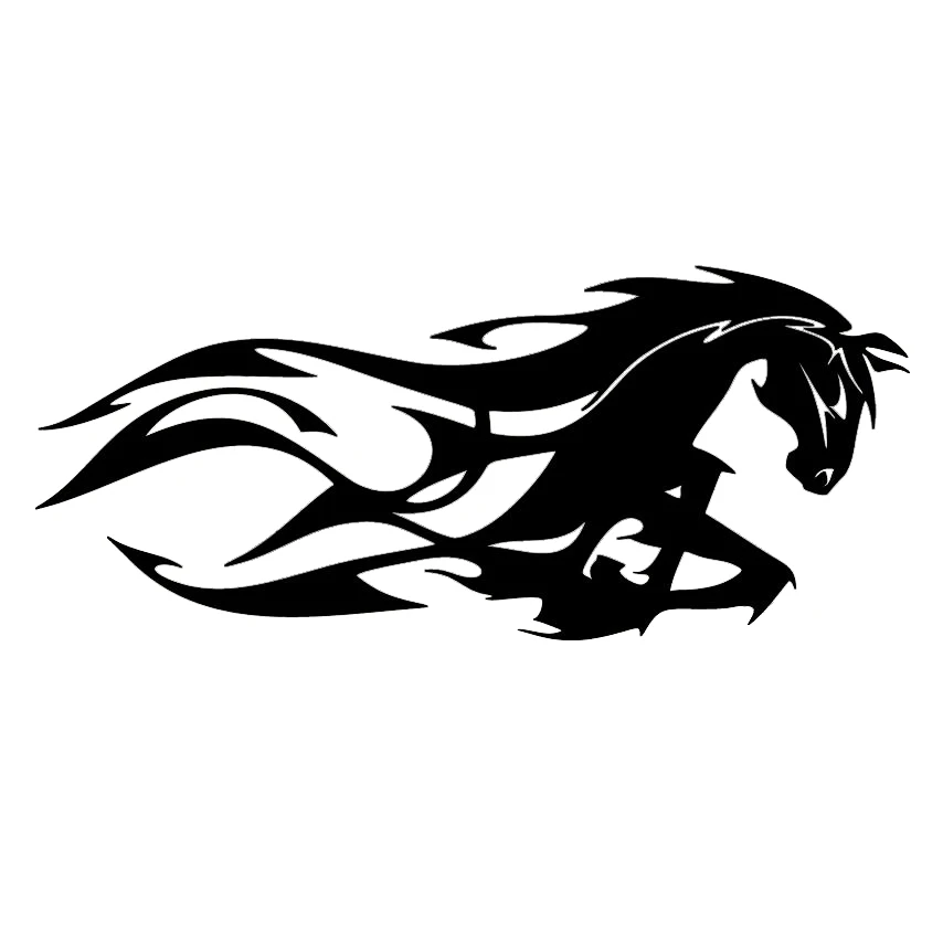 Tribal Stallion Horse Mustang Flame Car Vinyl Die Cut Decal Sticker Vinile Hobby Car Bumper Sticker