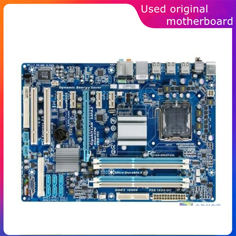 Usato Lga 775 Per Computer Intel P43 Ga-Ep43T-S3L Ep43T-S3L Scheda Madre Usb2.0 Sata2 Scheda Madre Desktop Ddr3 16G
