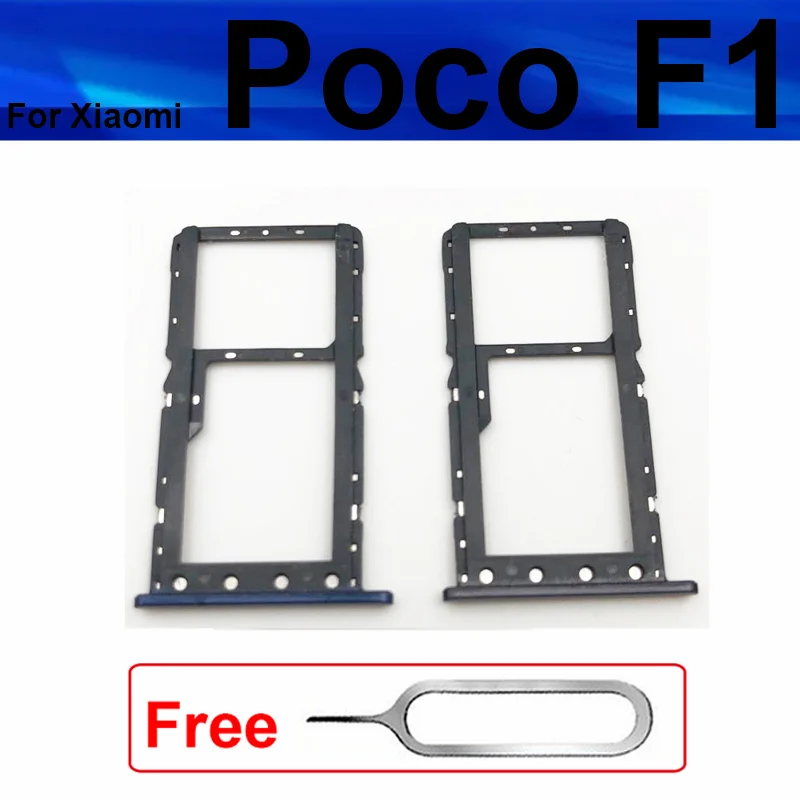 Supporto Per Vassoio Per Sim Card Per Xiaomi Mi Pocophone Poco F1 Micro Sim Sd Card Slot Holder Adattatore Connettore Riparazione Pezzi Di Ricambio Po