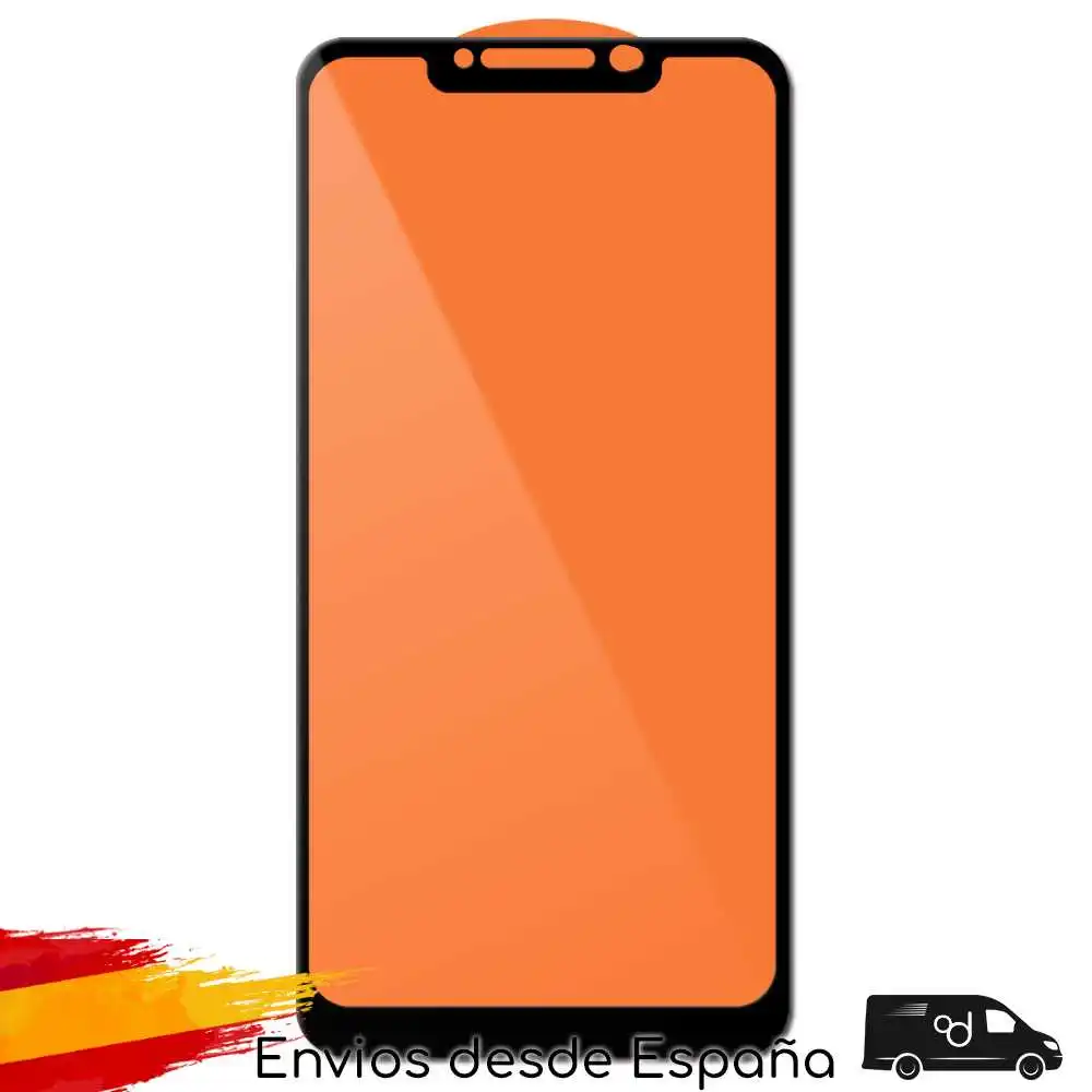 Protettore Di Vetro Temperato Per Xiaomi Pocophone F1 Premium 0.3Mm 11H 21D Salva Film Anti Shock Graffio Bordo Nero