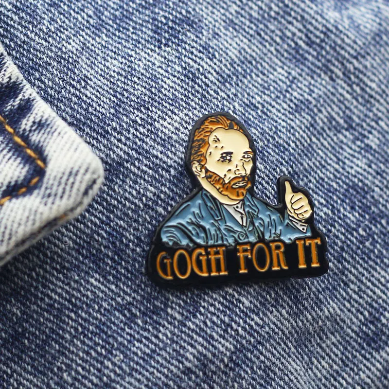 Gogh For It Spille Smaltate Van Gogh Arts Badge Spille Spille Donna Uomo Accessori Gioielli Per Regali