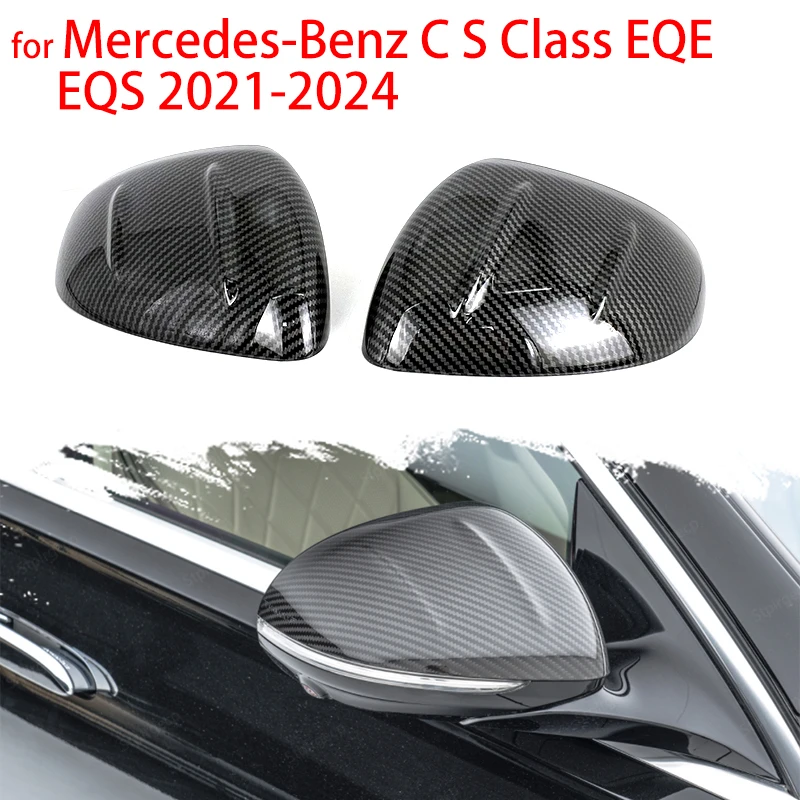Rearview Mirror Cap Glossy Black S680 Guard For Mercedes-Benz Eqe V295 Eqs V297 Replacement Mirror Cover
