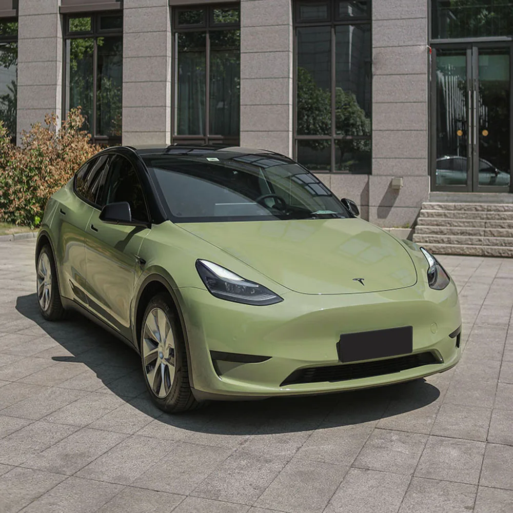 Wet Gloss Lime Green Auto Casting-Grade Vinyl Car Wrapping Film Full Body Scratch Resistance Forte Duttilità Lunga Durevole