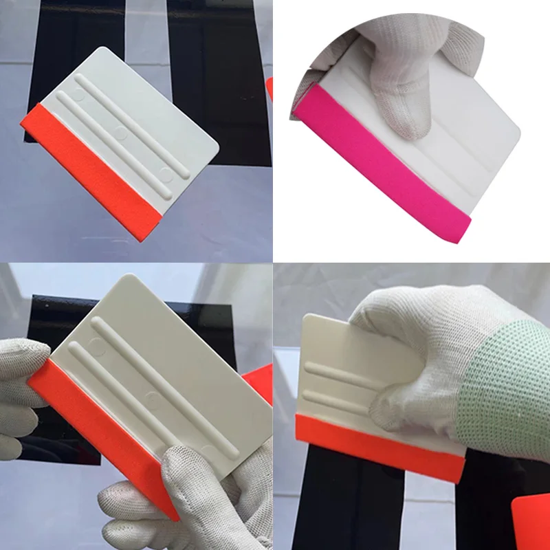 Rosso Soft Squeegee Car Window Tinting Auto Film Wrapping Installa Applicatore Auto Glass Cleaning Wall Paper Raschietto Mobile Kunaisi