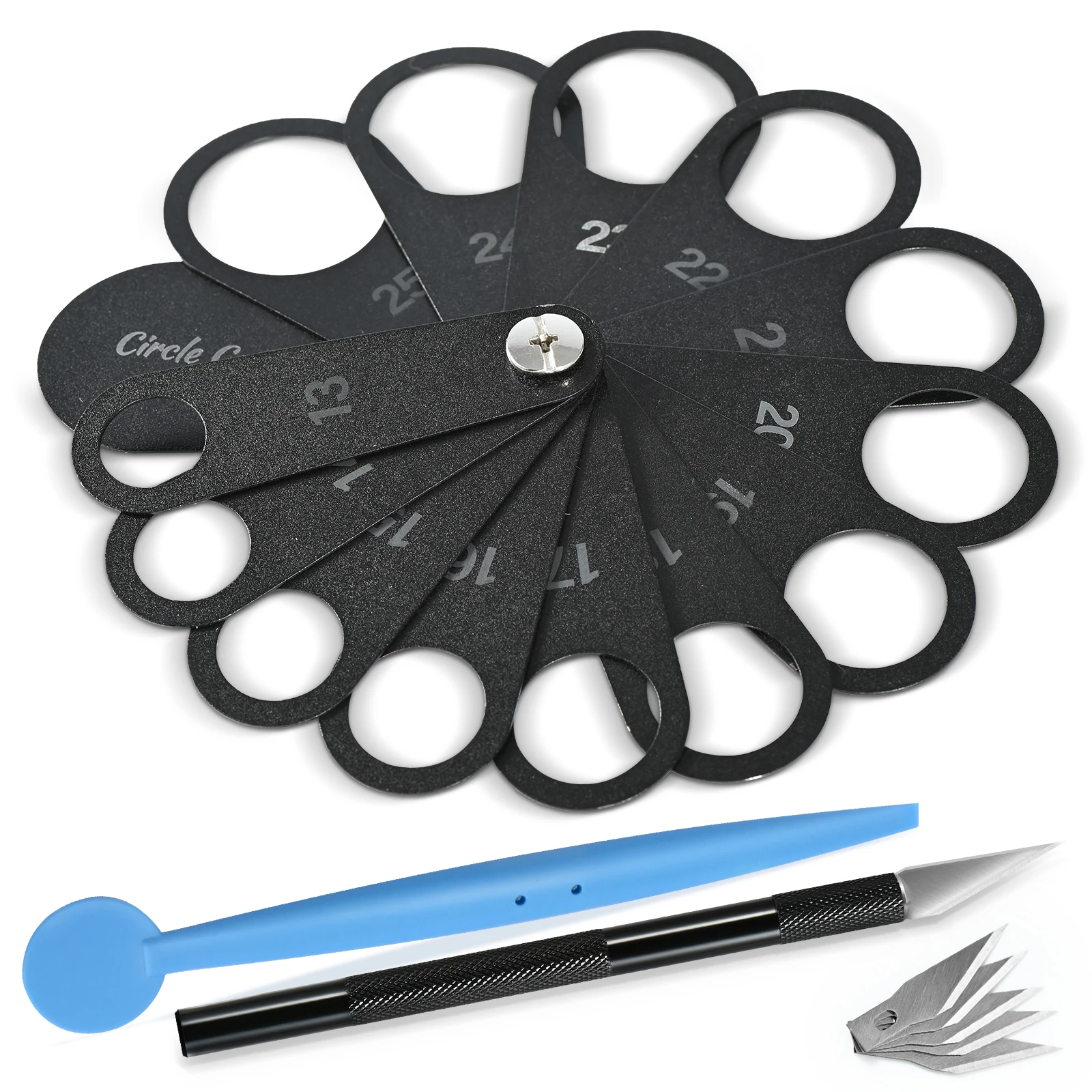 Foshio Car Rear Parking Sensor Sticker Fustelle Auto Reverse Radar Tints Fai Da Te Round Stencil Knife Tool Wrapping Squeegee Kit