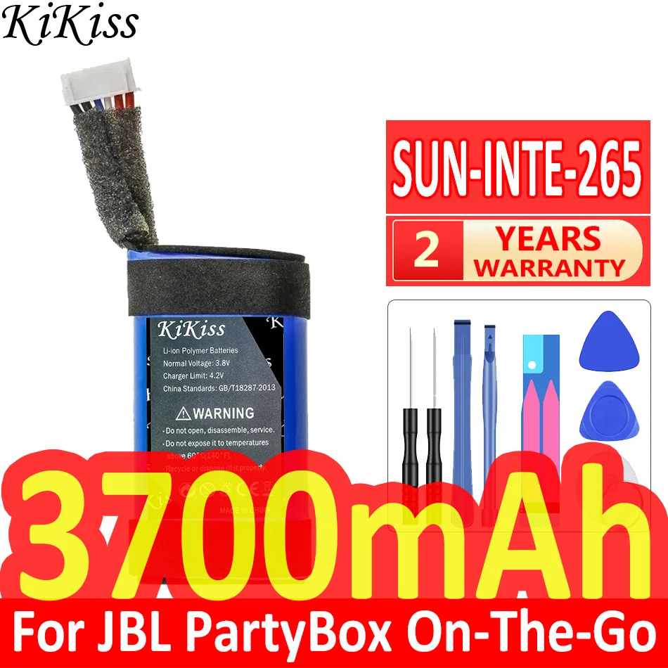 3700Mah Kikiss Potente Batteria Sun-Inte-265 Per Jbl Partybox On-The-Go Speaker