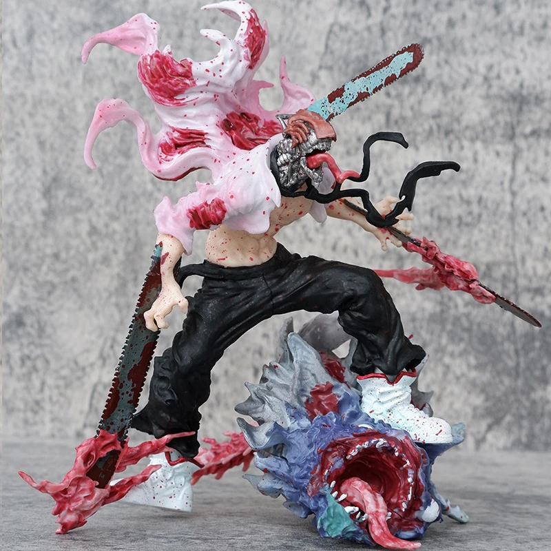 Generation 2 Chainsaw Man Anime Animation Model Display Handmade Desktop Sculpture Model Film Animation Peripheral Toy Doll