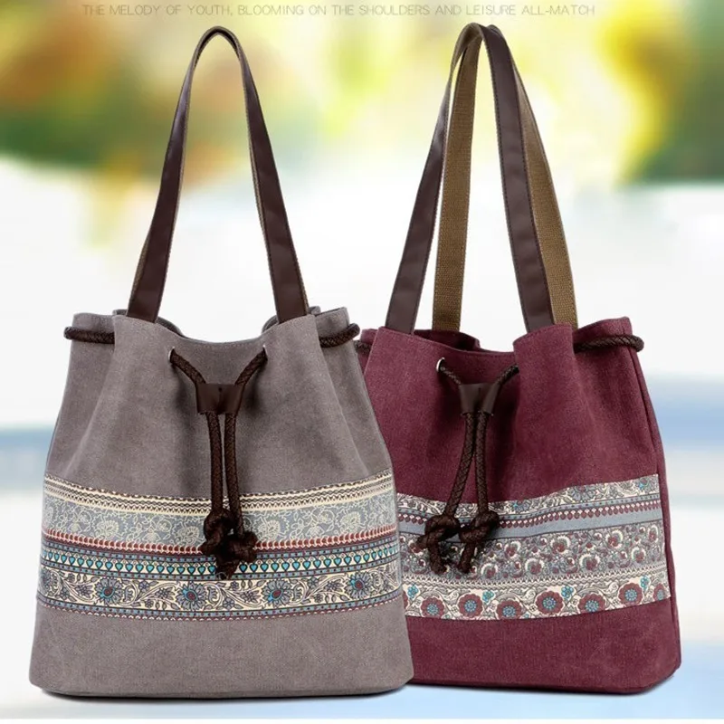 Nazionale Di Borse Di Tela Borsoni Borsa A Tracolla Donne Retrò Sacchetto Di Mano Di Acquisto Femminile Bolsa Feminina Epoca Bolsos Mujer Borse Da Don