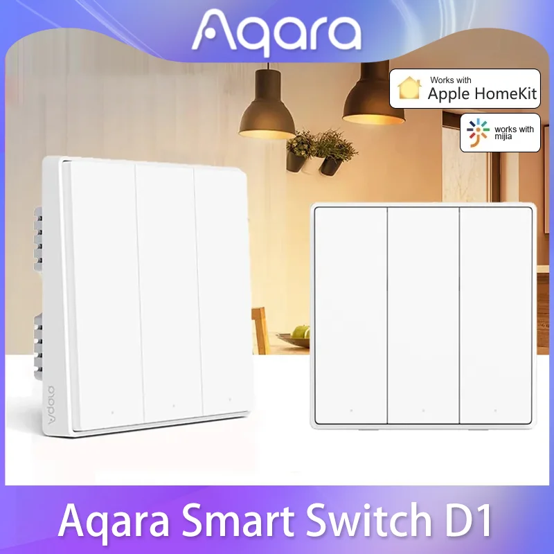 Aqara D1 Switch No Neutral With Neutral Zigbee Wireless Key Light Telecomando Funziona Con Xiaomi Mi Home App Homekit
