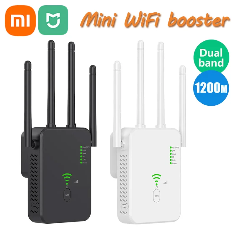 Xiaomi Mijia Wifi Amplificatore Pro 1200M 2.4G 5G Ripetitore Rete Expander Range Extender Roteader Mi Wireless Wi-Fi Router