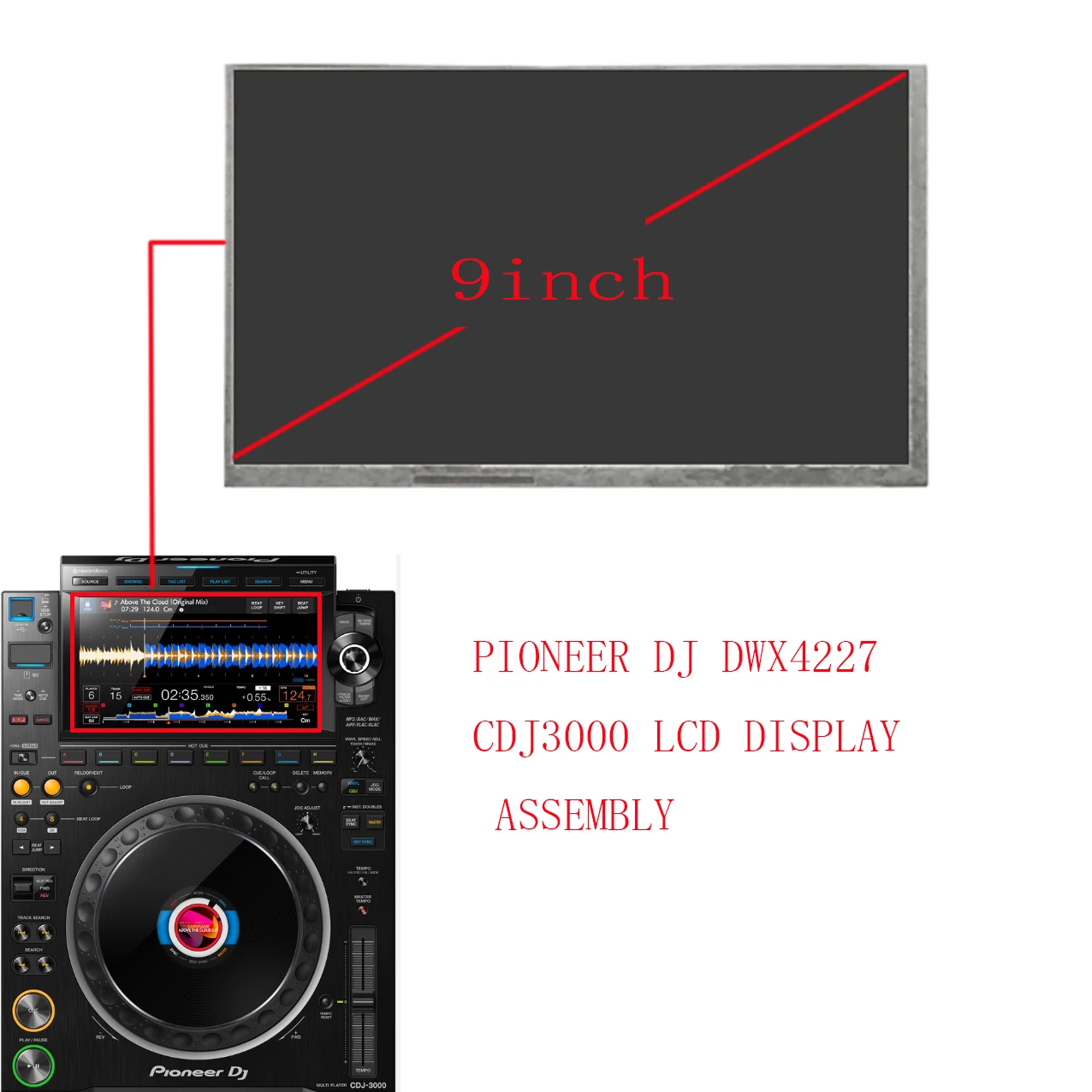 Display Lcd Sostitutivo Pioneer Dj Dwx4227 Cdj3000 Display Lcd Assembly