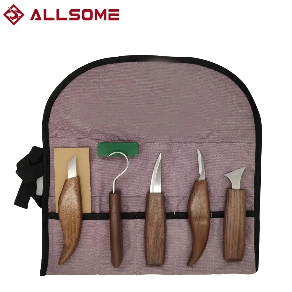 Kit Per Intaglio Del Legno Da 8 Pezzi Strumenti Per Intaglio Del Legno Set Di Coltelli Per Intaglio A Mano Con Lima Per Aghi Kit Per Intaglio Del Cucc