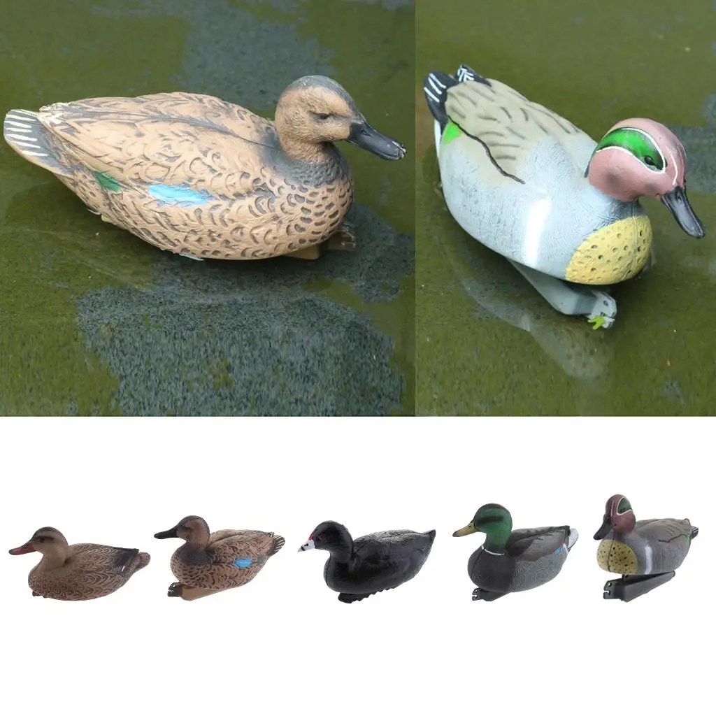 5 Opzioni Plastic Duck Floating Decoy Hunting Bird Deterrente Repeller Weed Pest Scarer Lawn Sculpture Garden Decor