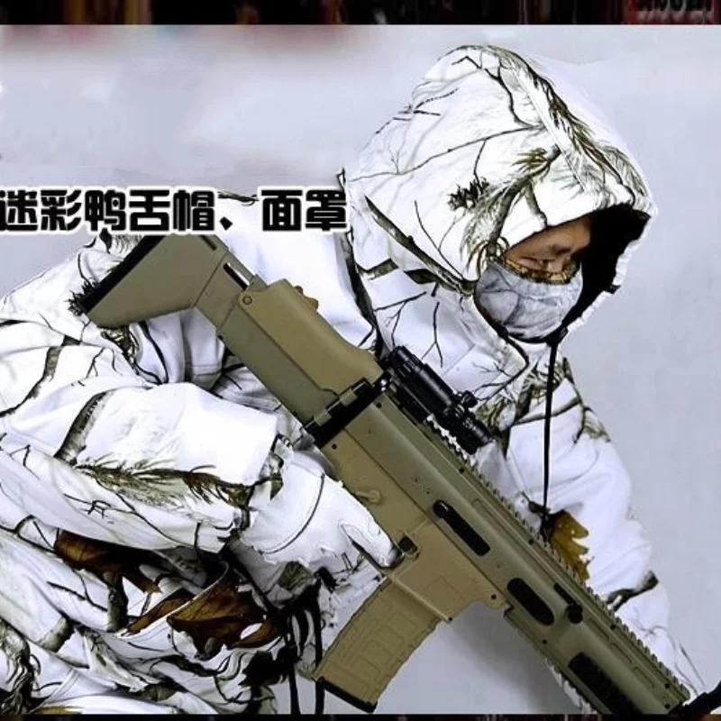 Outdoor Snow Bionic Camouflage Duck Cap Snow Forest Dead Branches Anti-Scratch Camouflage Fishing Hunting Cap