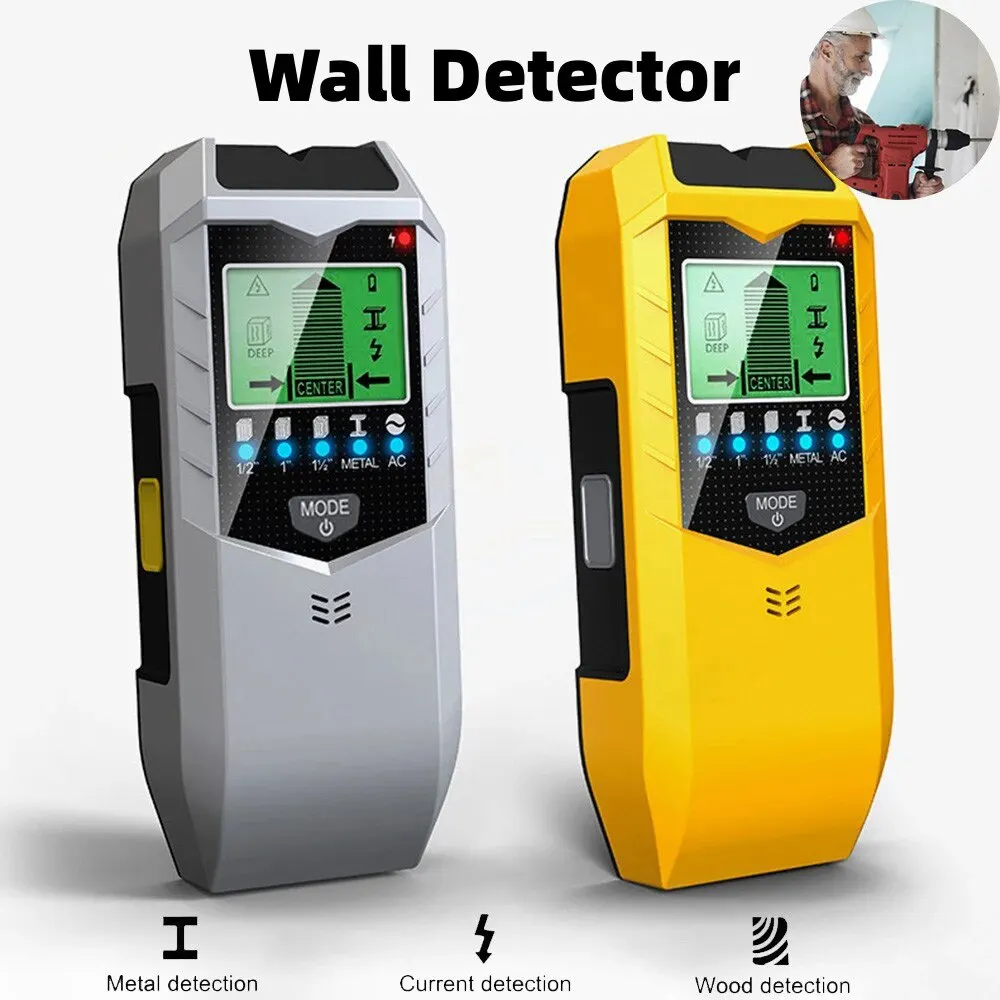 Sh402 Wall Stud Finder Sensor Wall Scanner 5 In 1 Lcd Rilevatore Elettronico Edge Center Wood Current Metal Ac Live Wires Detection