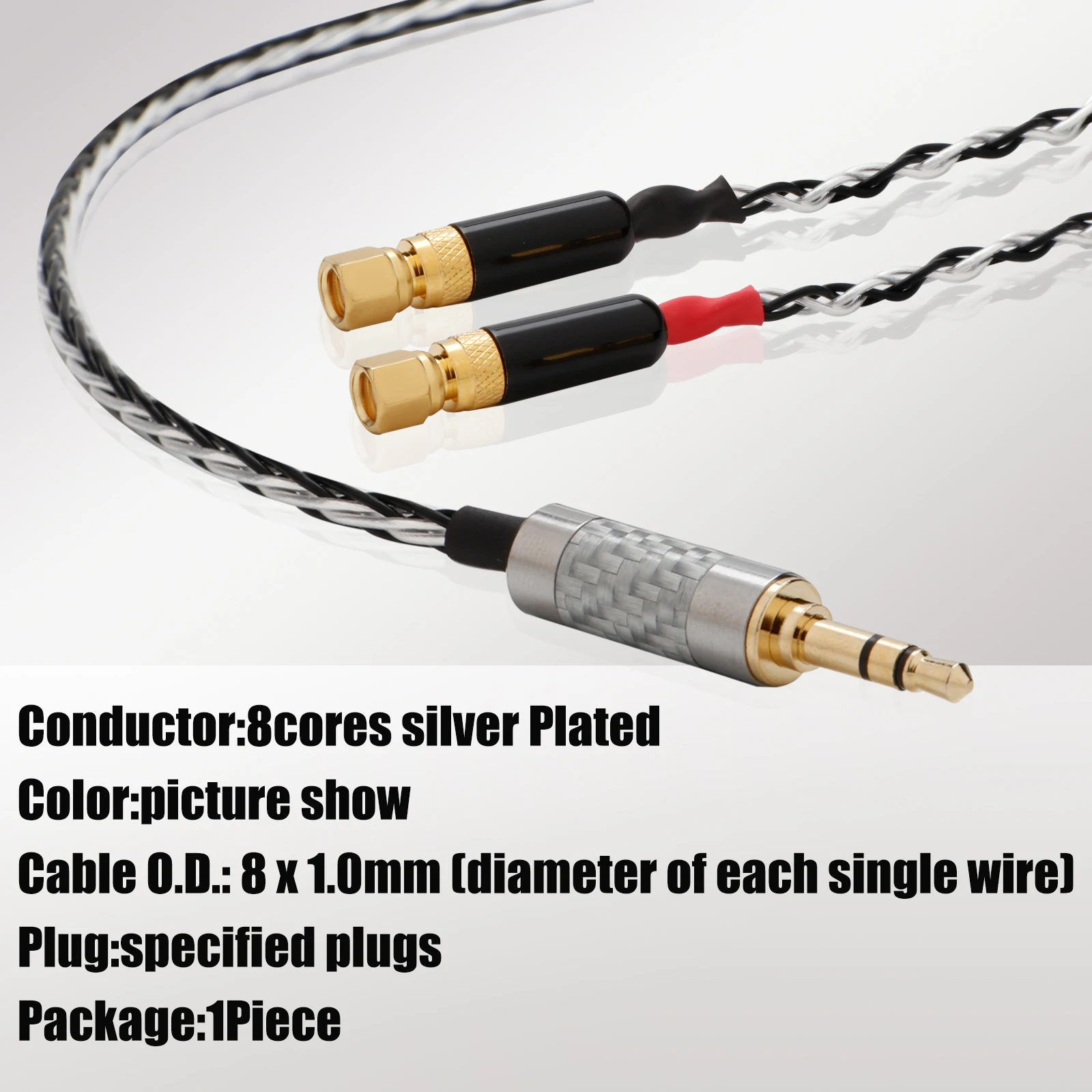 Per Srh1840 Srh1440 Srh1540 Auricolare 8 Core Sostituibile 2.5Mm 4.4Mm Bilanciato Occ Placcatura Argento Cavo Di Aggiornamento