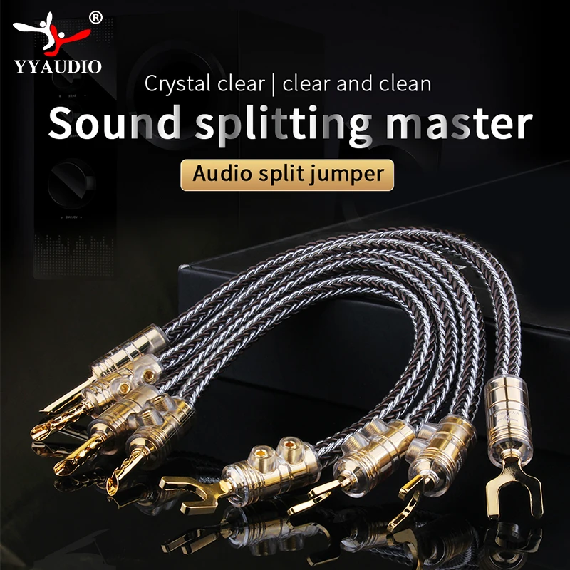Yyaudio Hifi Speaker Bridge Jumper Audio Cable Occ Jumper Bridge Cable Sterling Silver Jumper Audio Cable Over Machine Line