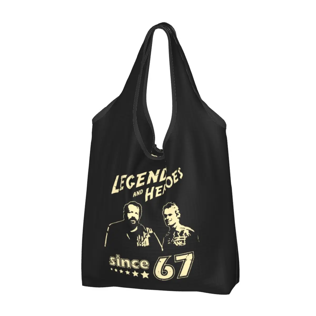 Bud Spencer Legends And Hero Since 67 Shopping Bag Borse Pieghevoli Per La Spesa Borsa Per Il Riciclaggio Di Terence Hill Di Grande Capacità