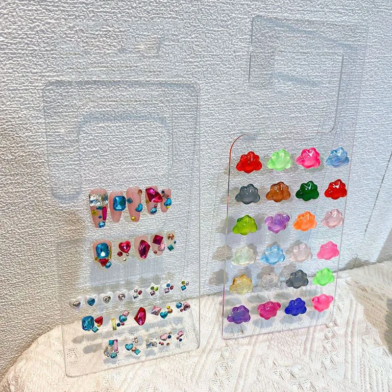 5Pcs Patterning Tools Nail Plate Pattern Color Card Nail Hook Tabellone Playing Work Rack Espositore Acrilico