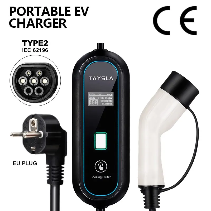 Taysla Caricabatteria Per Auto Elettrica Tipo 2 Cavo Di Ricarica Ev Stazione Di Ricarica Wallbox Evse Caricabatterie Elettrico Per Nissan Leaf Charger