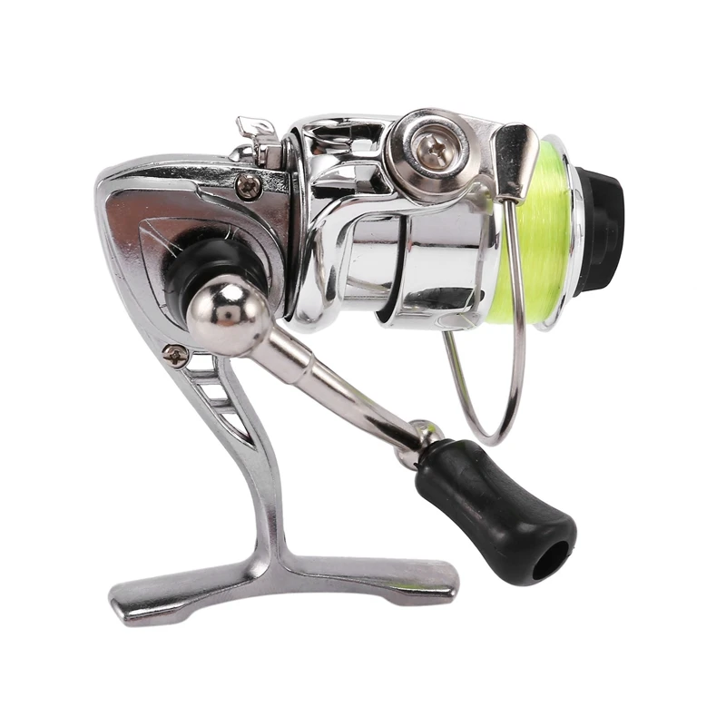 Mini 100 Mulinello Da Pesca Con Spinning Tascabile Attrezzatura Da Pesca Mulinello Da Spinning Piccolo 4.3:1 Mulinello Da Pesca Con Ruota In Metallo