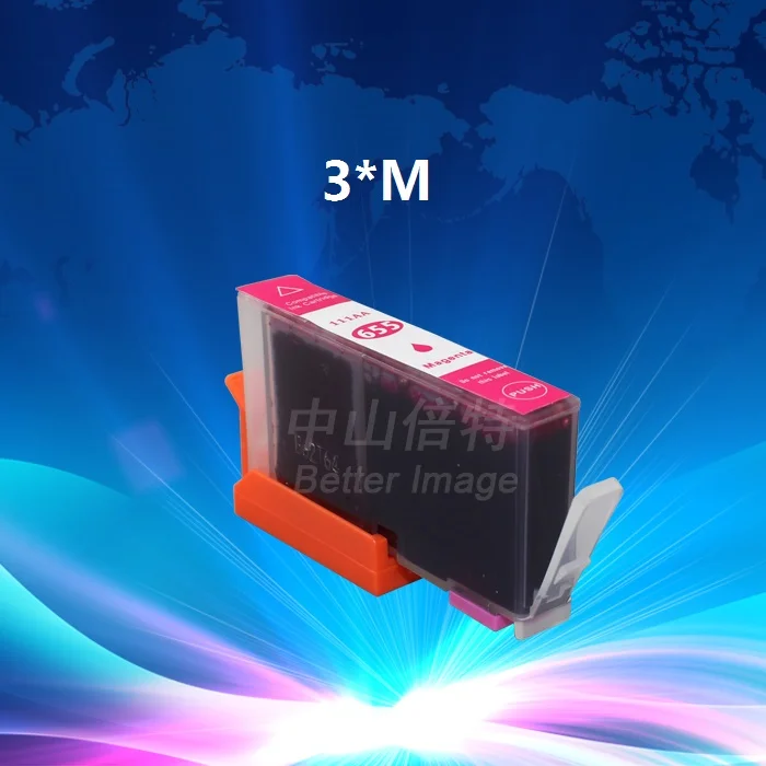 Senso Di Inchiostro Advantage Inchiostro 655 Magenta, 3 Pz Un Sacco Di Inchiostro Hp Deskjet Advantage 4625,5525, 6525 Ecc.
