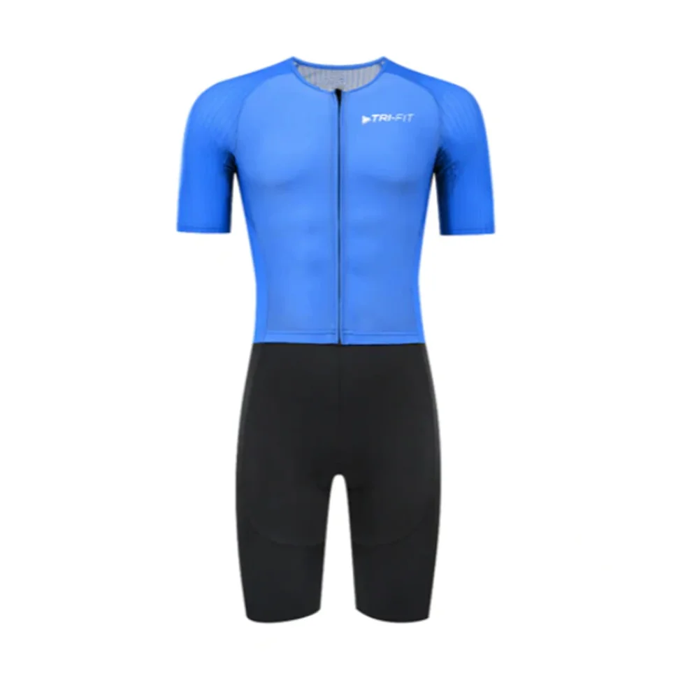 220 Triathlon-La Migliore Tri-Suit A Maniche Corte Tri-Fit Evo Next Gen Blue Team Race Abbigliamento Ciclismo Skinsuit Swim Run Sets