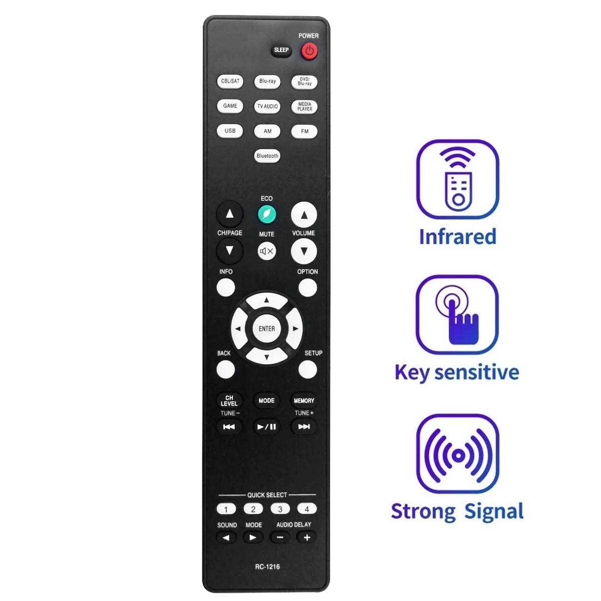 Rc-1216 Sostituire Il Telecomando Per Il Ricevitore Surround Denon Av Avr-S530Bt Avrs530Bt Avr-S540Bt Avrs540Bt Avr-X550Bt