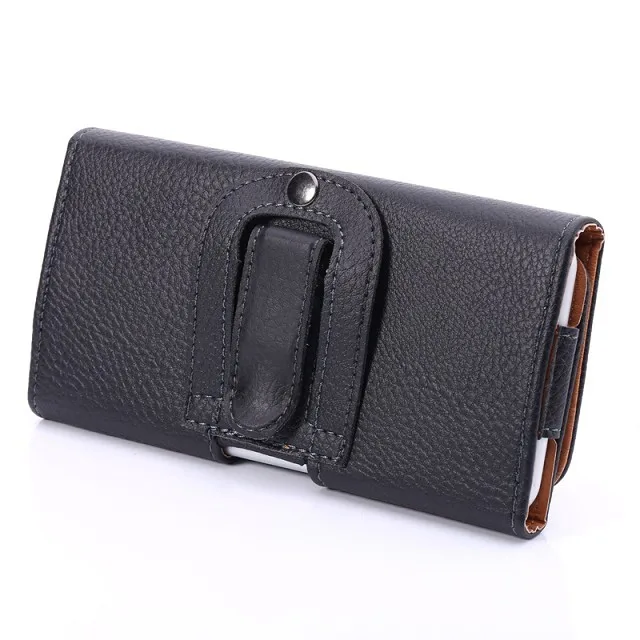 Nero Holster Custodia In Pelle Clip Da Cintura Per Agm X1 Homtom Ht37 Agm A8 Se Blackview Bv7000 Pro Bv8000 Pro Ulefone Gemini Pro