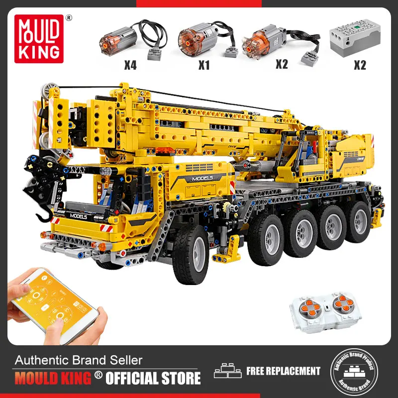 Mold King 13107 Technical Car Moc-0853 Motor Power Mobile Crane Mk Ii Truck Model Building Blocks Mattoni Giocattoli Per Regali Per Bambini