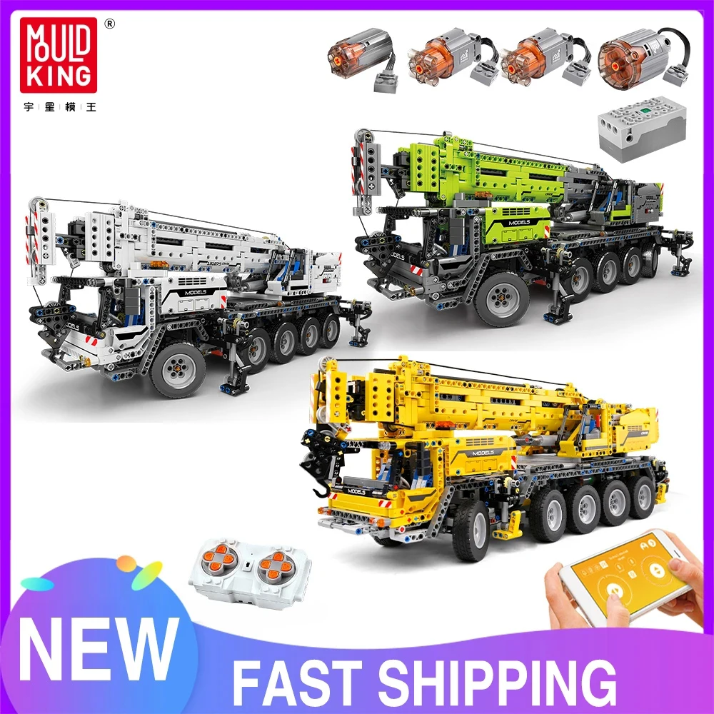 Mold King Escavatore Technical Car Toys The 13107 Motorizzata Crane Model Assembly 42009 Building Block Per Bambini Regali Di Natale