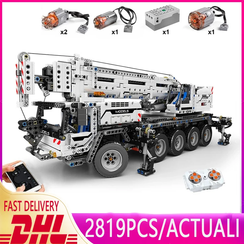 Mold King 17034 Gru Mobile High-Tech Mk Ii Compatibile 42009 Building Blocks Mattoni Giocattoli Di Ingegneria Per Bambini Regali Di Compleanno