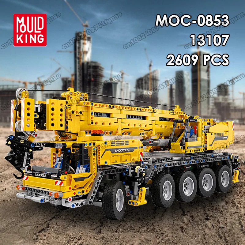 Ultimate 42009 Model Kit Moc-0853 Power Building Blocks Mouldking 13107 Christmas Elettromeccanic Crane Vintage High-Tech Toys