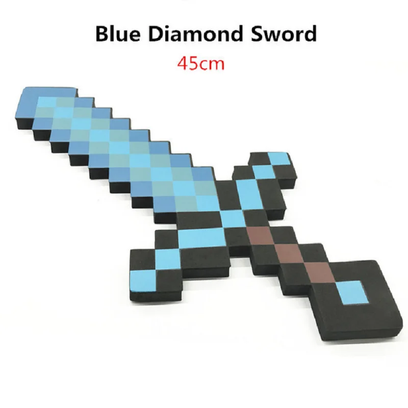 Minecraft My World Design Steve Blue Diamond Sword Eva Mosaic Sword Mine Con Axe Toy Regalo Cosplay Di Compleanno Per Bambini