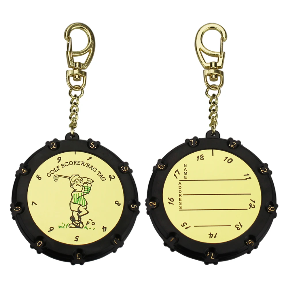 1 Pcs Golf Score Contatore 18 Buche Golf Corsa Girato Putt Punteggio Contatore Tally Keeper Con La Catena Chiave Della Nave Di Goccia