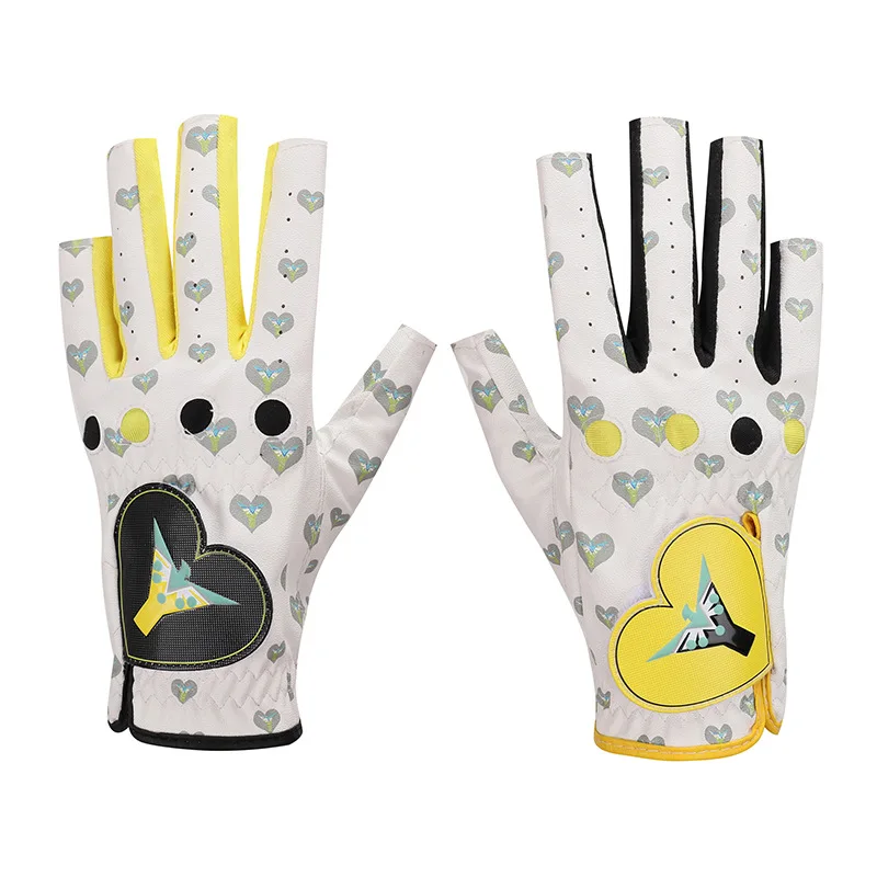 1 Paio Di Guanti Da Golf Da Donna Guanti Sportivi Traspiranti Senza Dita Da Donna Guanti Da Golf Sinistro E Destro
