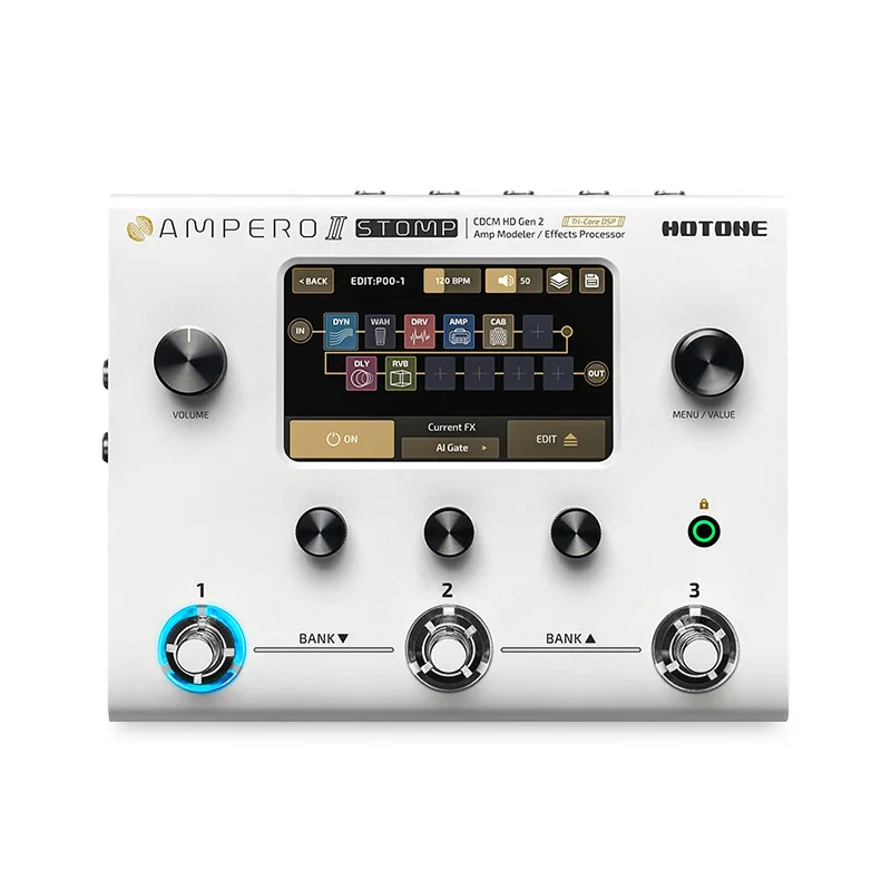 Nuovo Hotone Amplero Ii Stomp (2Nd Generation Three-Core Digital) Effector Completo Per Chitarra Elettrica