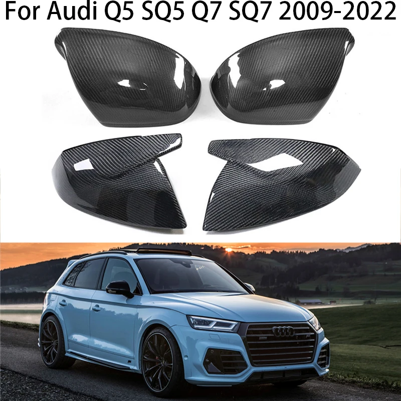 Per Audi Q5 Sq5 Q7 Sq7 Q5 Q7 2009-2022 In Fibra Di Carbonio Car Side Door Wing Esterno Specchietto Retrovisore Copertura Caps Accessori Auto