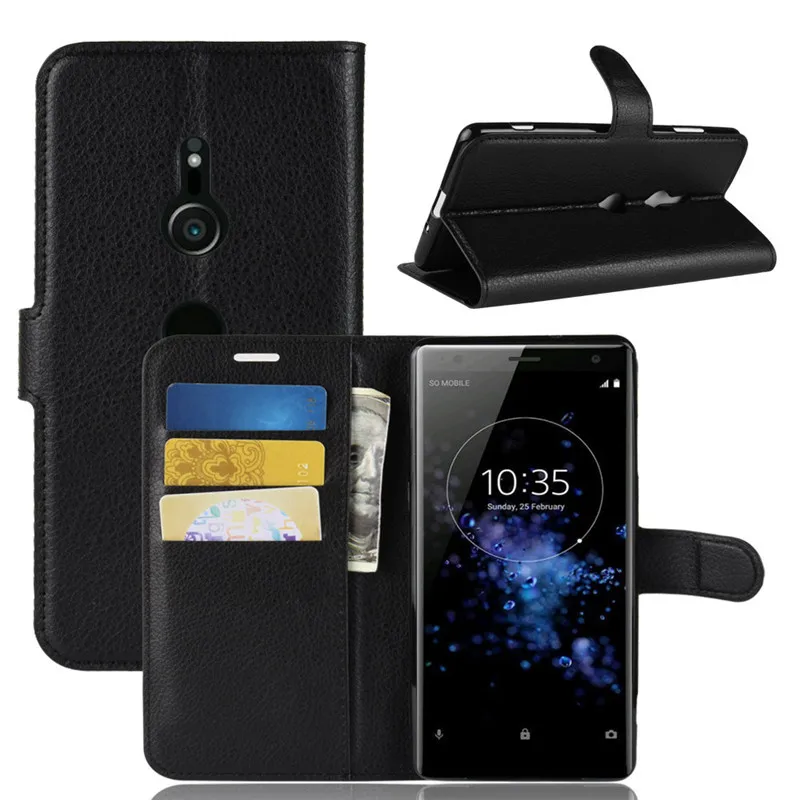 Per Sony Xperia Xz3 Custodia Sony Xz3 Custodia Flip Luxury Wallet Custodia In Pelle Pu Per Sony Xperia Xz3 Cover Posteriore Dual Slim