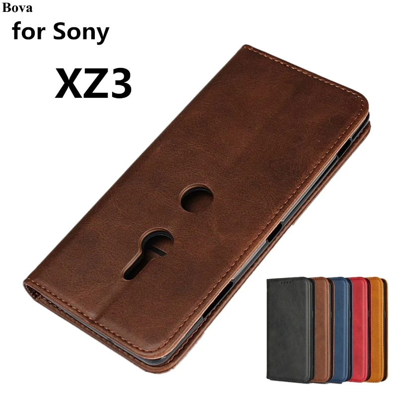 Custodia In Pelle Per Sony Xperia Xz3 Sony Xz3 6.0 "Porta Carte Custodia Magnetica Per Attrazione Custodia Protettiva Fondina Fundas Coque