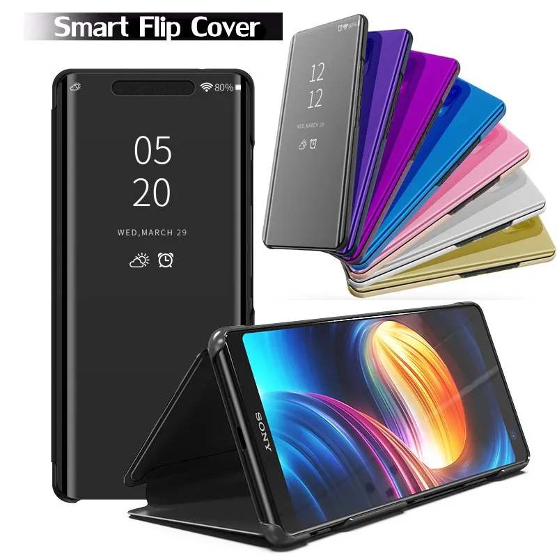 Per Sony Xperia Caso Astuto Della Copertura Di Caso Per Sony Xperia Xz4 Xz3 Xz3 Chiaro Specchio Di Vista Filp Per Sony Xperia Xz 4 Caso 360
