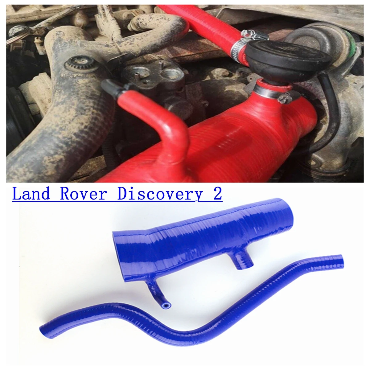 Per Land Rover Discovery 2 Td5 Turbo To Air Box Boost Kit Tubi Flessibili In Silicone 2 Pezzi 10 Colori