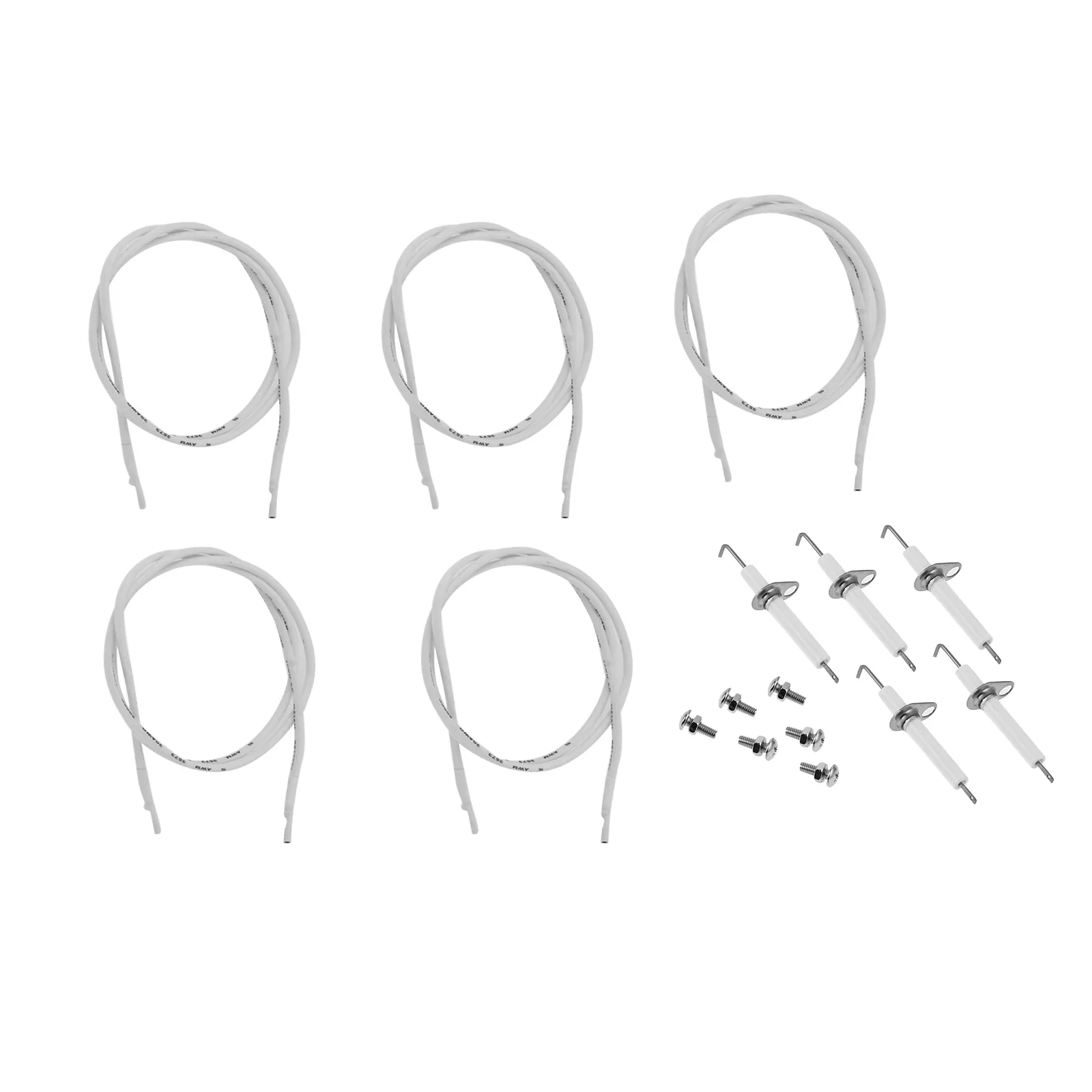 5Set Kit Di Cavi Di Accensione Per Griglia Ed Elettrodi In Ceramica Per Jenn Air/Vermont Casting Series/Unifame/Parti Di Riparazione Della Griglia Del